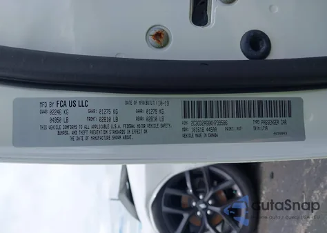 2019 Dodge Challenger Sxt из США, поврежденный, VIN 2C3CDZAG6KH739586